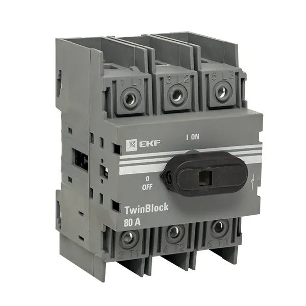 Рубильник 80A 3P с рукояткой управления для прямой установки TwinBlock (tb-80-3p-f) Рубильник