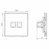 Розетка RJ-45 KANT 5E двойная белая магнолия (7000664) Розетка компьютерная без шторки