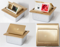 Люк на 2 поста (45х45), латунь, с металлической коробкой, IP44 (300003) Люк