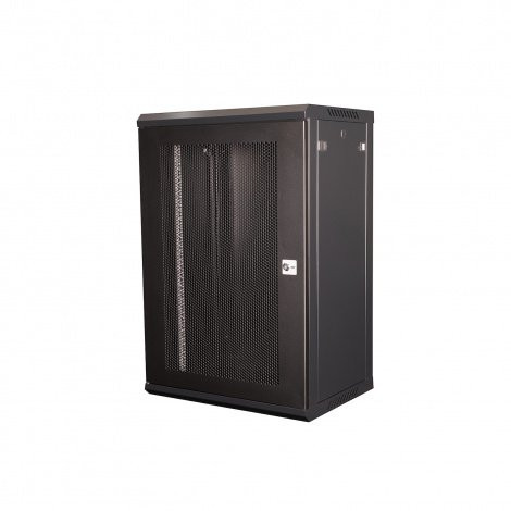 DR-655001 Шкаф телекоммуникационный 19" настенный, дверь перфорация, 18U