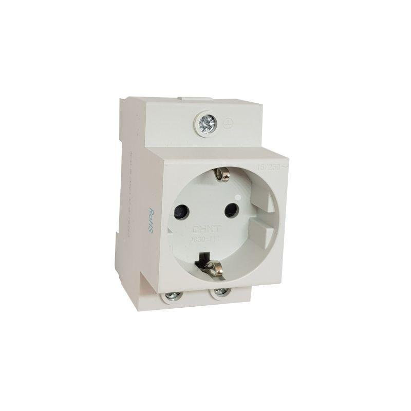 Розетка AC 30-111 с заземл. контактом на DIN-рейку CHINT (775001) Розетка с заземлением на DIN-рейку