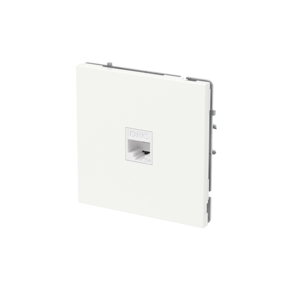 Розетка RJ-45 KANT 5E одинарная белая магнолия (7000663) Розетка компьютерная без шторки