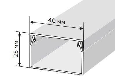 Кабель-канал 40х25 ЭЛЕКОР белый (CKK10-040-025-1-K01) Кабель-канал
