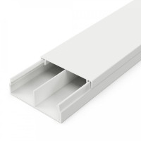 Кабель-канал 2-й замок 30х10 мм с перегородкой белый (Промрукав) (PR03.0240) Кабель-канал