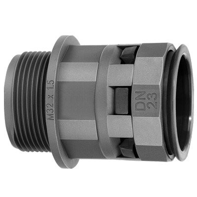 Муфта труба-коробка DN 36 мм М50х1,5 полиамид (PAM36M50N) Муфта труба-коробка