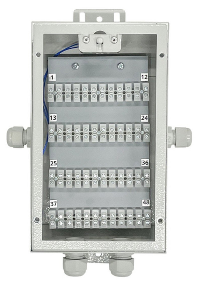 Барьер-КР-Б (48 цепей, металл) Коробка распределительная с гермовводами