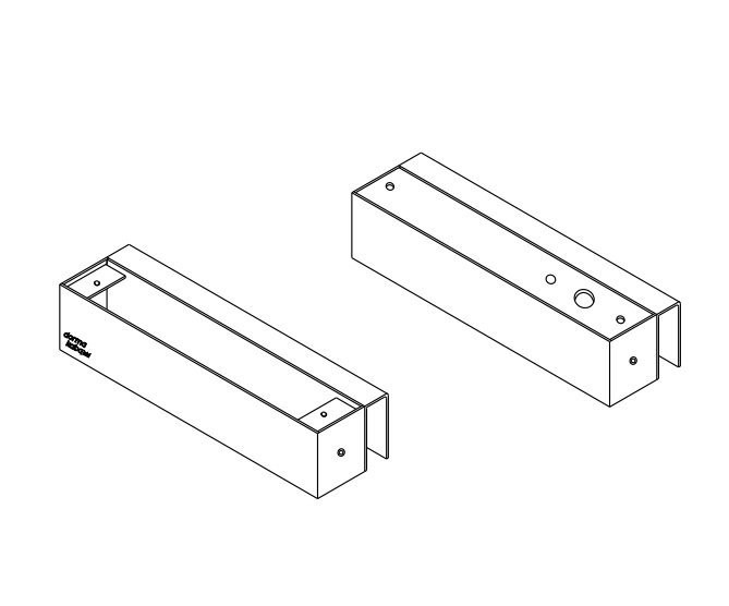 DBA-102 Glass Comfort Комплект монтажный для цельностеклянной рамы и створки, для совместной работы с замком DB100.