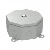 Коробка металлическая Октагон серая 130х130х63 (70-0100-7035) Коробка металлическая