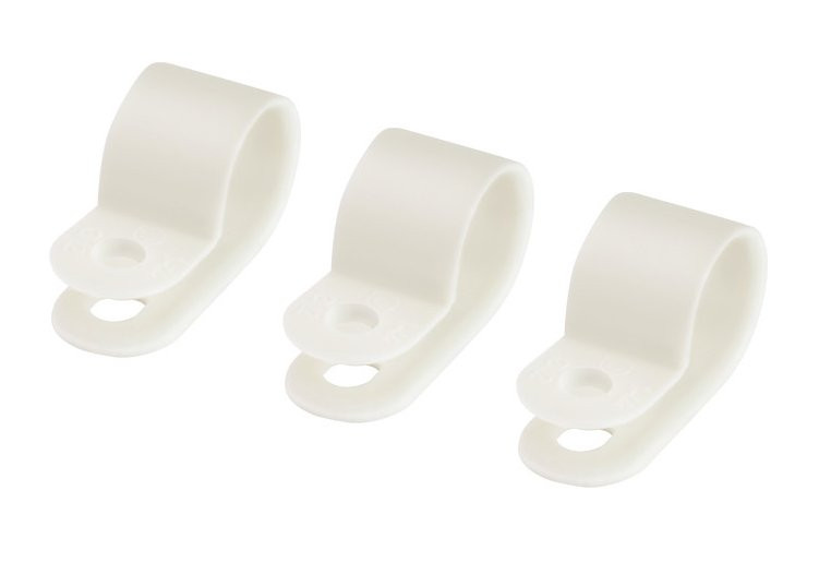 Скоба нейлоновая крепежная СКН-9 белая (100шт) TDM (SQ0514-0203) Скоба нейлоновая крепежная