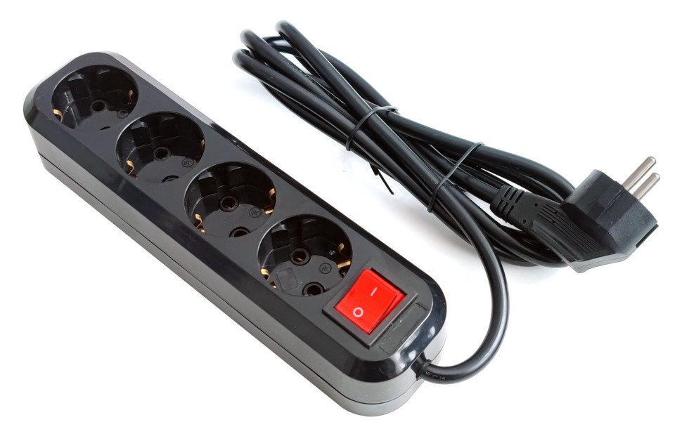 SP4B-350 Сетевой фильтр 4 розетки, 5м черный
