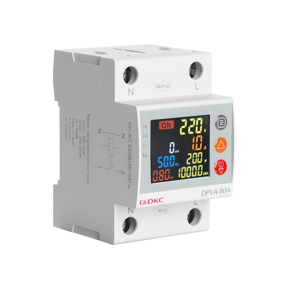 DPVA-80A Реле напряжения и тока с дисплеем
