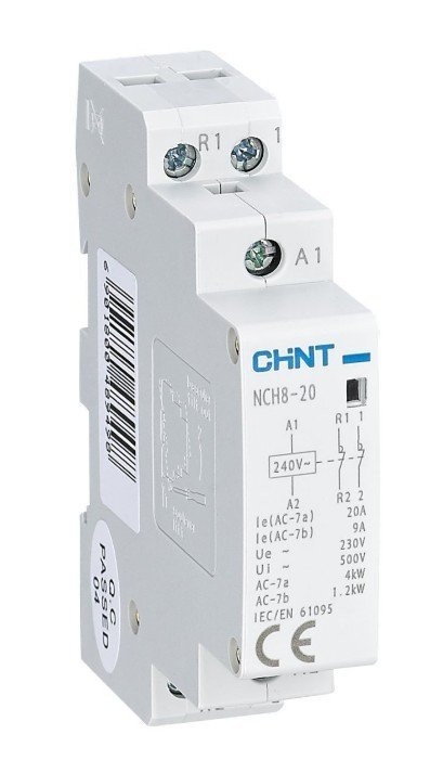 Контактор модульный NCH8-20/02 20А 2НЗ AC 220/230В 50Гц (R) CHINT (256053) Контактор модульный