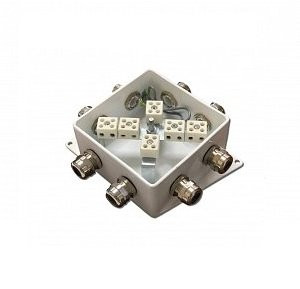 КМ-О (12к*10,0)-IP66-120х120, шесть вводов Коробка монтажная огнестойкая