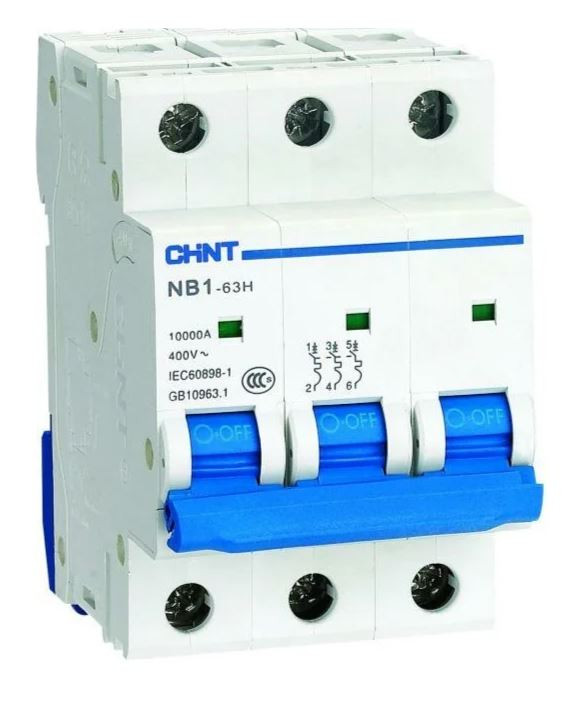 NB1-63H 3P 25А 10кА х-ка C (R) CHINT (179871) Автоматический выключатель