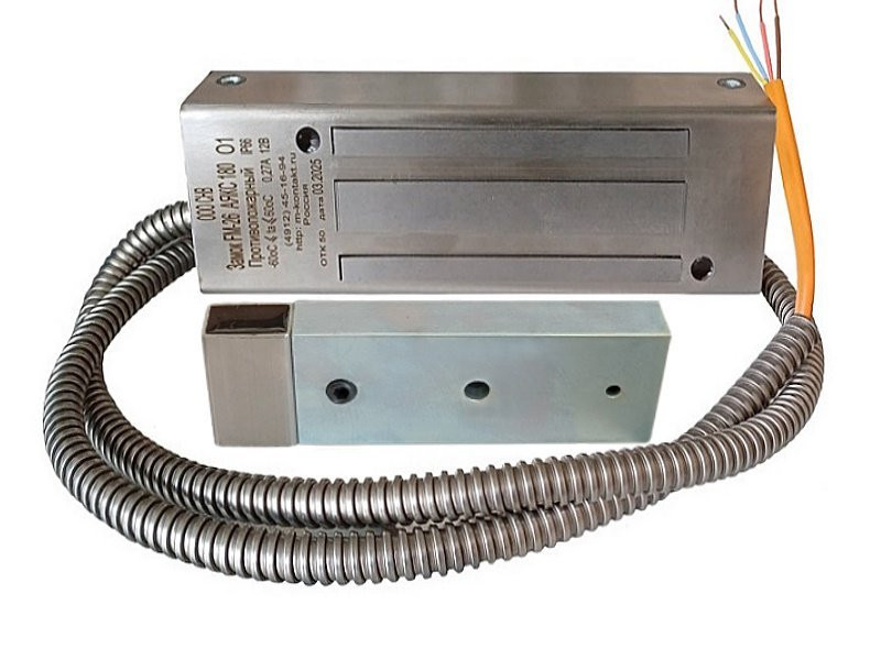 FM-26 "Аякс" (Эстет) 350 12В, защитный кожух белый Замок электромагнитный