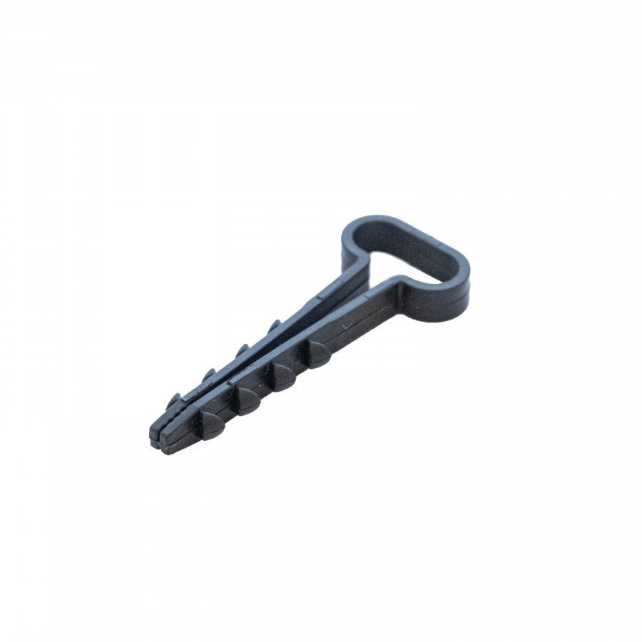 Дюбель-хомут для плоского кабеля 5-8 мм черный (10 шт) (Промрукав) (PR08.6954) Дюбель-хомут