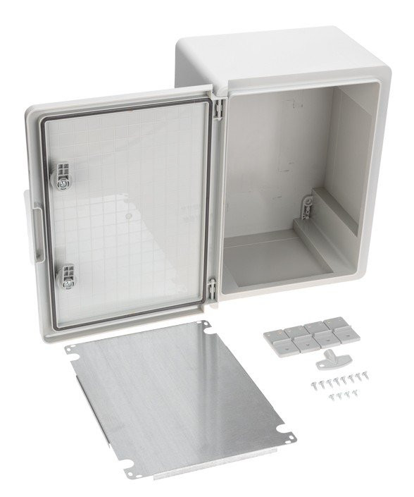 Корпус пластиковый ЩМПп с монтажной панелью 350х250х150мм, АБС, УХЛ1, IP65 REXANT (11-0401) Корпус пластиковый с монтажной платой