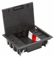 Люк - 12 модулей (6 розеток 45х45мм), антрацит (83006 CAT) Люк - 12 модулей