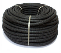 Труба ПВХ легкая D50, черная (10150-15BL) Труба гофрированная, с зондом