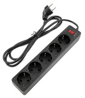 SP5B-530 GARDA Сетевой фильтр 5 розеток, 3м, черный