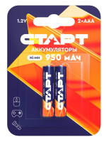СТАРТ HR03 (AAA, 950mah), упак. 2 шт. БЛИСТЕР Перезаряжаемые аккумуляторы