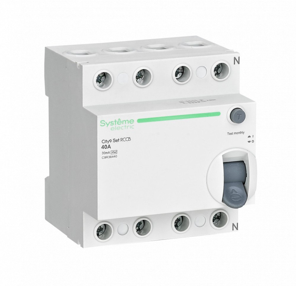 City9 Set ВДТ 4P 40А 30мА Тип-AC 400В (C9R36440) Выключатель дифференциального тока (УЗО)