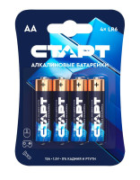 СТАРТ LR6-BL4 (1,5 В, AA, LR6), упак. 4 шт. БЛИСТЕР Алкалиновые батарейки