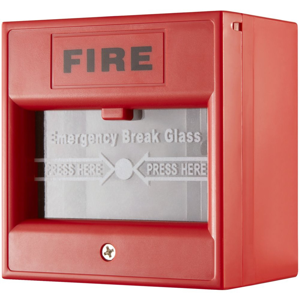 DS-K7PEB (красный) Устройство разблокировки двери со стеклянной вставкой