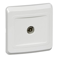 Этюд розетка TV оконечная, 0.7дБ, в сборе, скрытой установки, белый (TVC-002B) Розетка TV