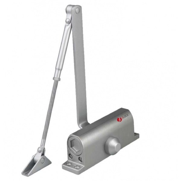 JDC-S65 (серебро) Доводчик с рычажной тягой